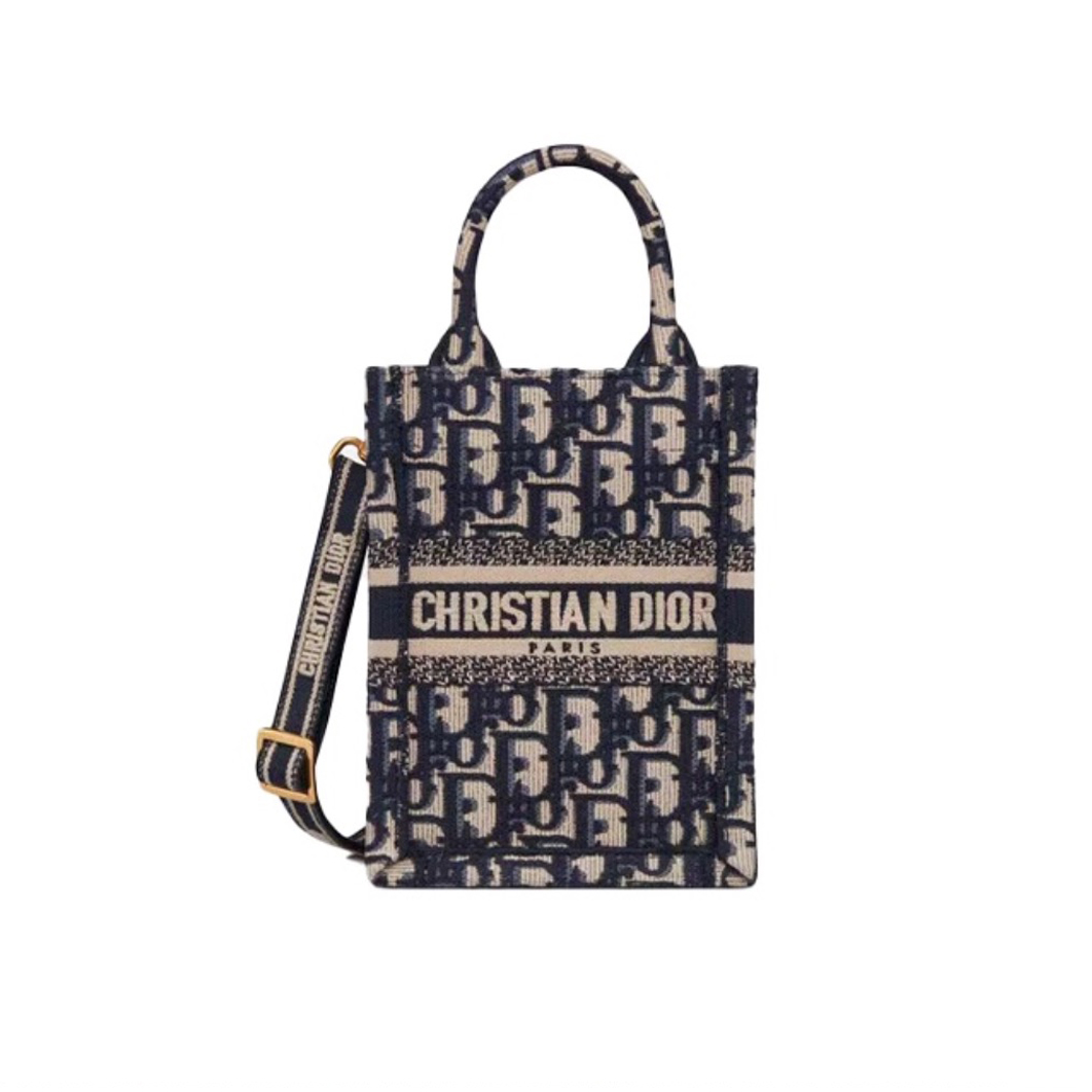 Dior NIGO Canvas Old Flower Full Print Portable Mini Tote Bag Mobile Case #nigo52165