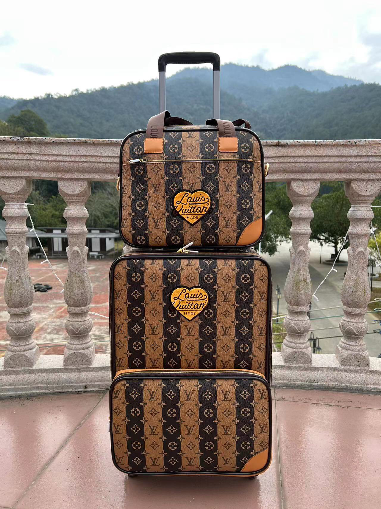 Louis Vuitton NIGO Trolley Case Two Piece Luggage Bag Bags #nigo94773
