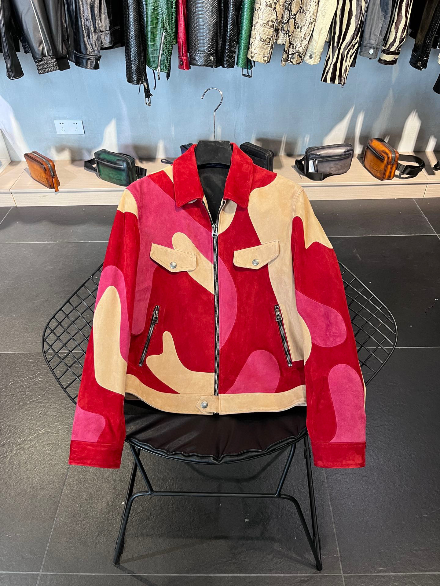 TomFord NIGO Man Wooled Leather Jacket Coat Ngvp #nigo9721