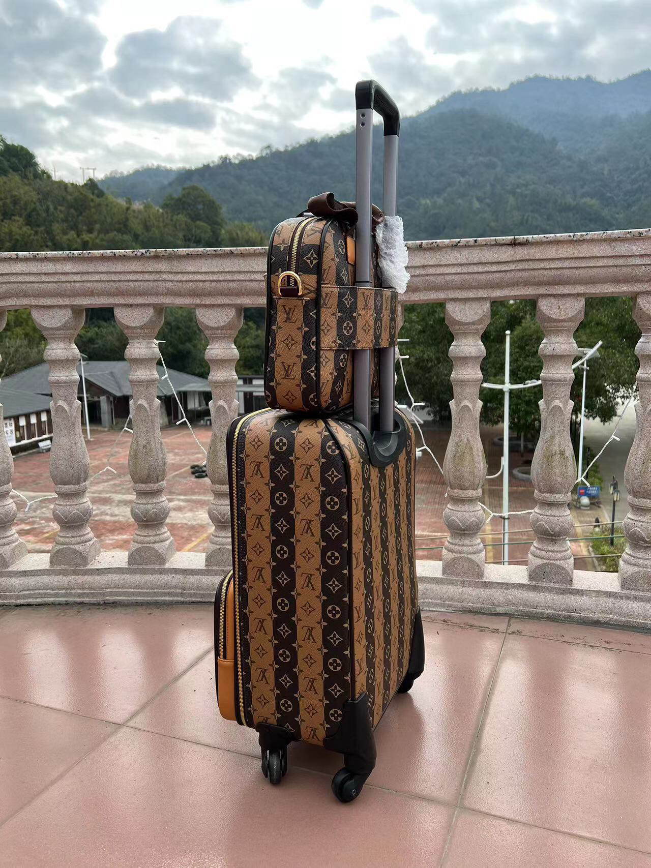 Louis Vuitton NIGO Trolley Case Two Piece Luggage Bag Bags #nigo94773