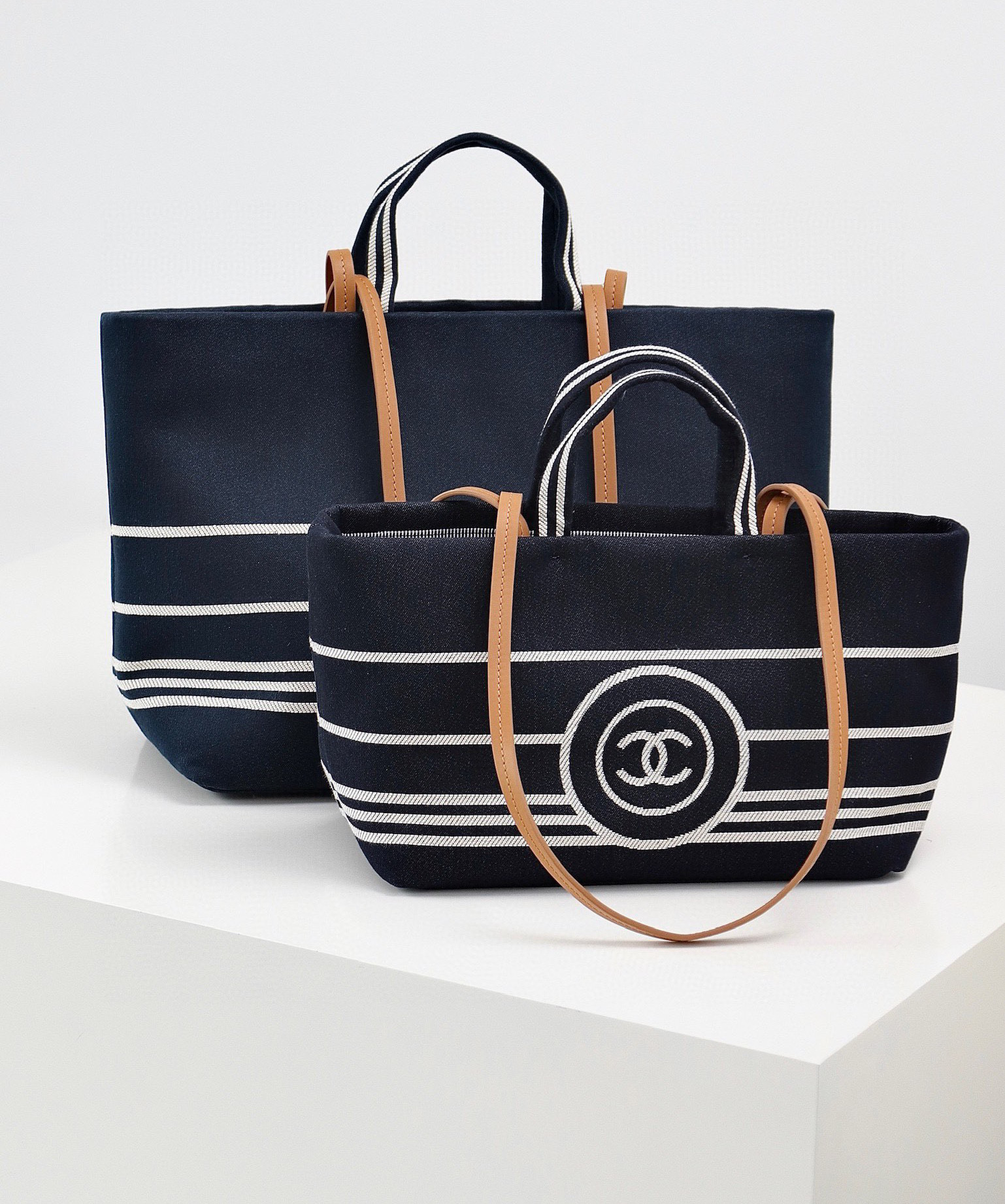 Chanel NIGO Cowboy Canvas Shoulder Shopping Beach Bag #nigo21367