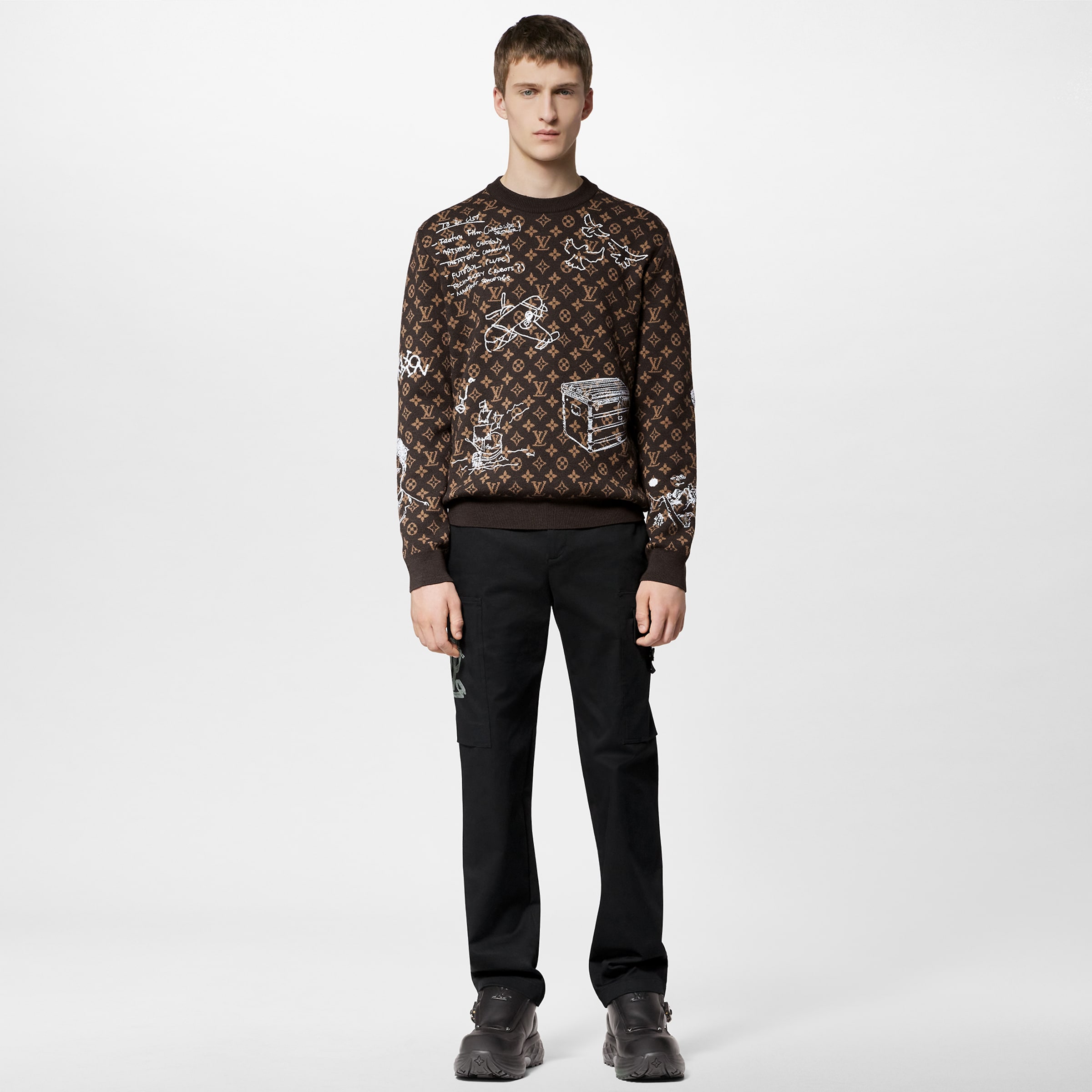 Louis Vuitton NIGO Man Embroidered Pattern Crew Neck Sweater Pullover #nigo96167