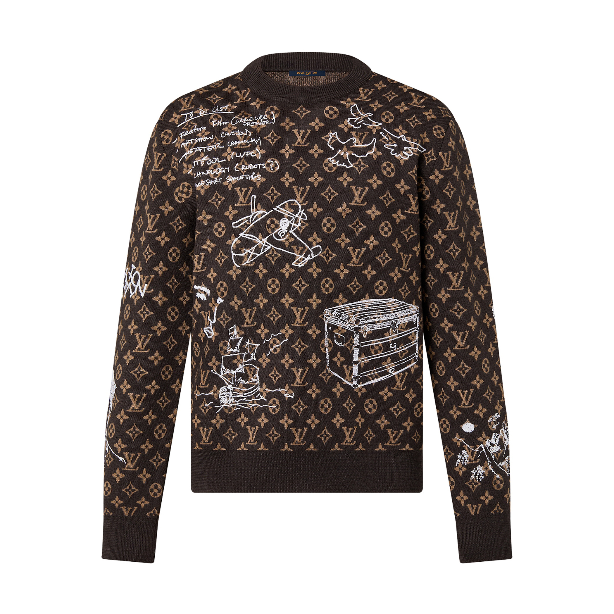 Louis Vuitton NIGO Man Embroidered Pattern Crew Neck Sweater Pullover #nigo96167