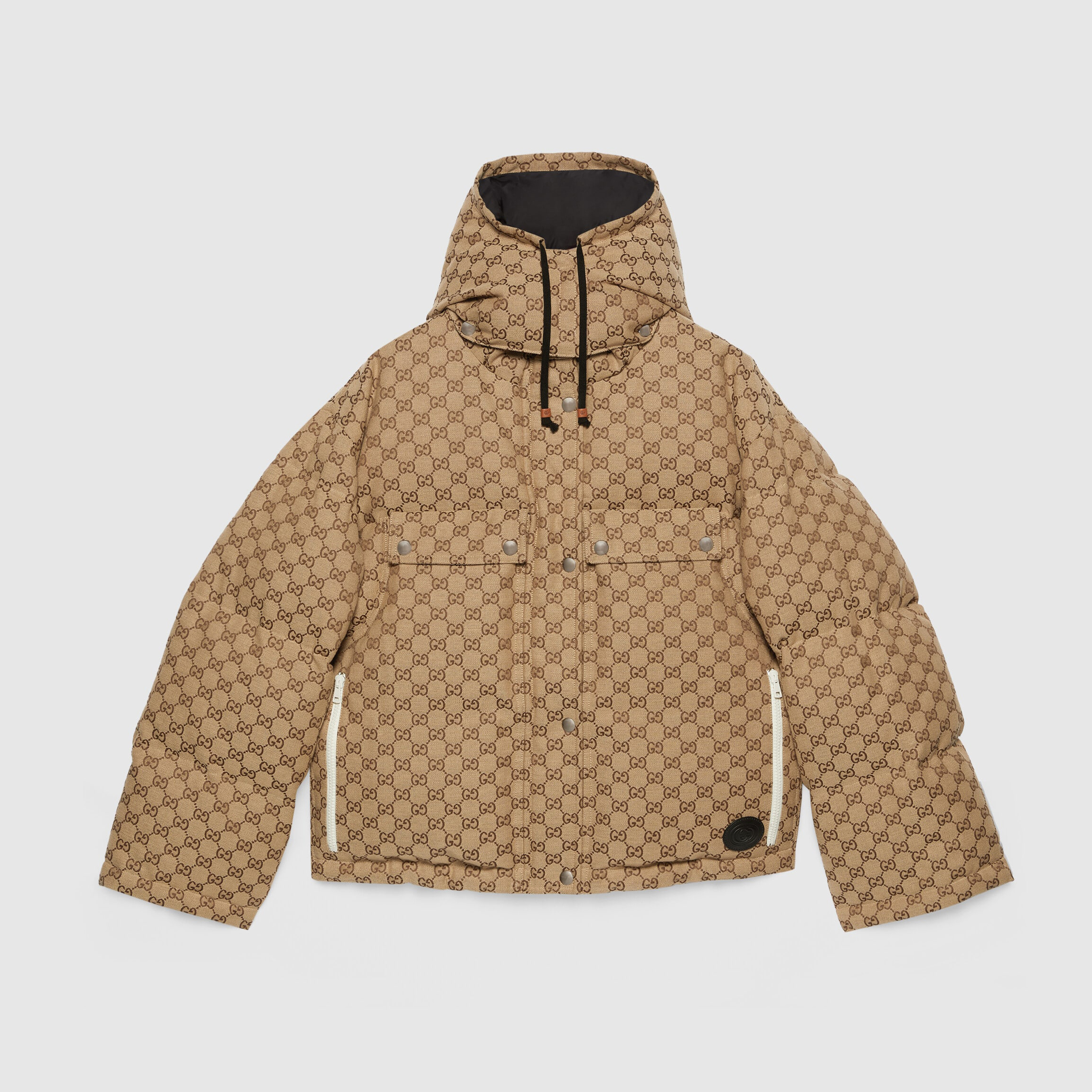 Gucci NIGO Khaki Hooded Old Flower Down Puffer Coat Jacket #nigo96157