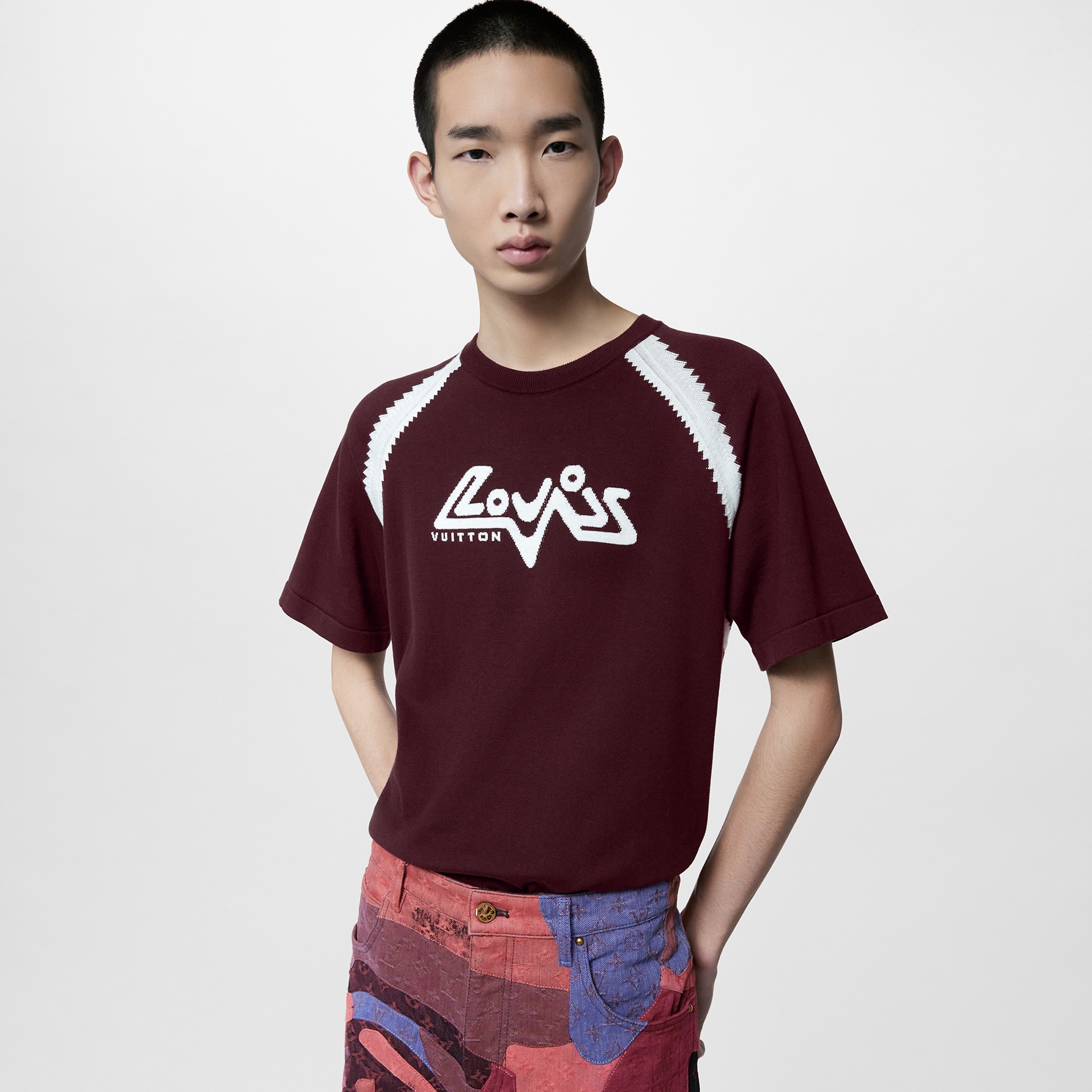 Louis Vuitton NIGO Cotton Round Neck Short Sleeve T-shirt #nigo96161