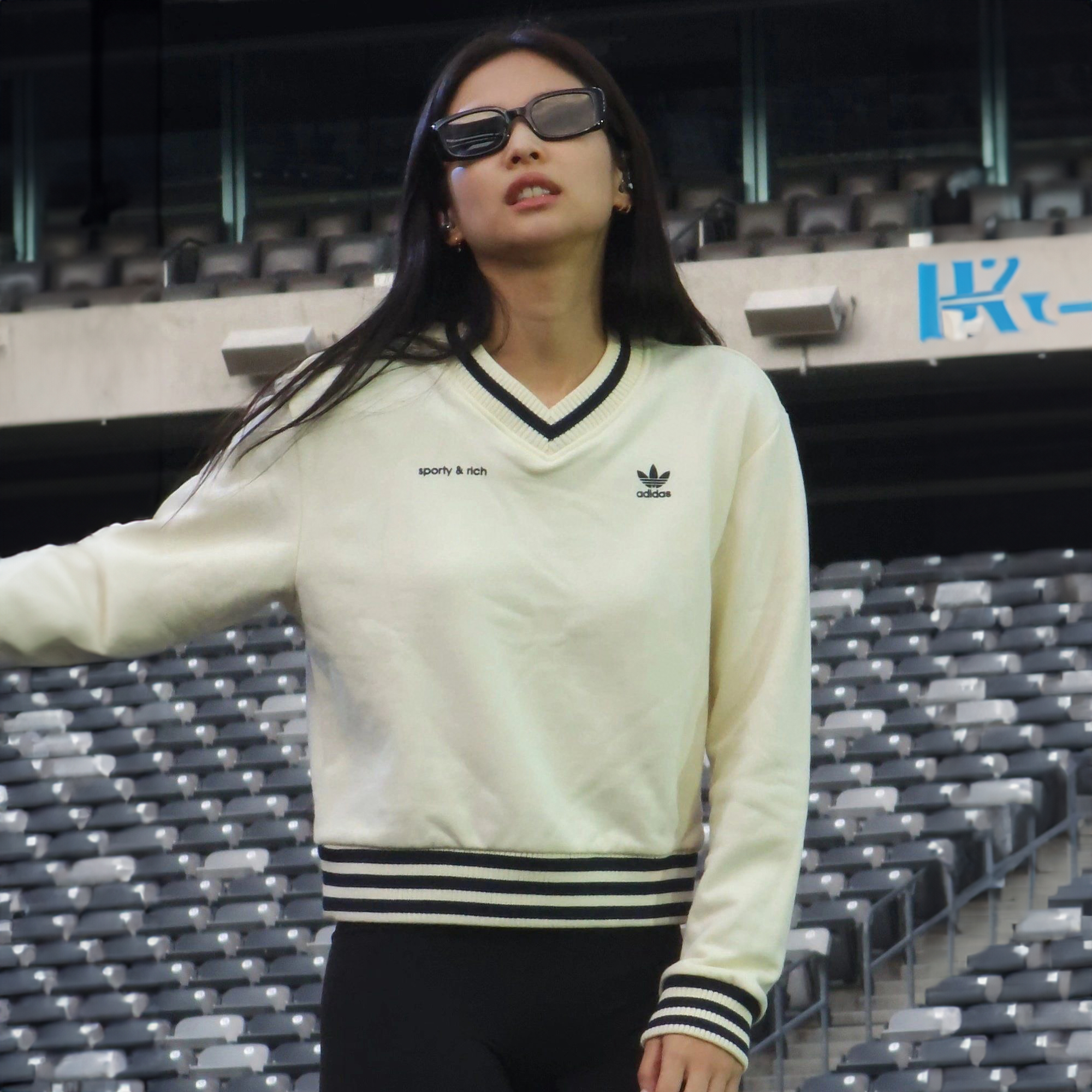 Adidas NIGO White Knitted V-Neck Sweater #nigo21638