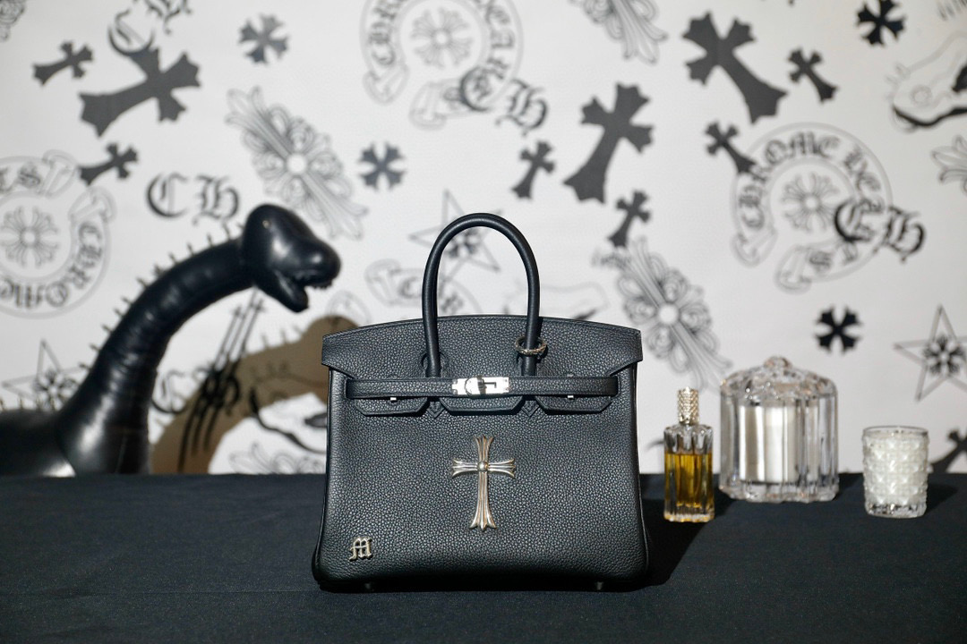 Chrome Hearts NIGO Black Leather Handbag Bag Bags #nigo9728