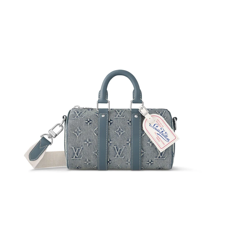 Louis Vuitton NIGO Blue Leather Carrying Crossbody Bag #nigo57923