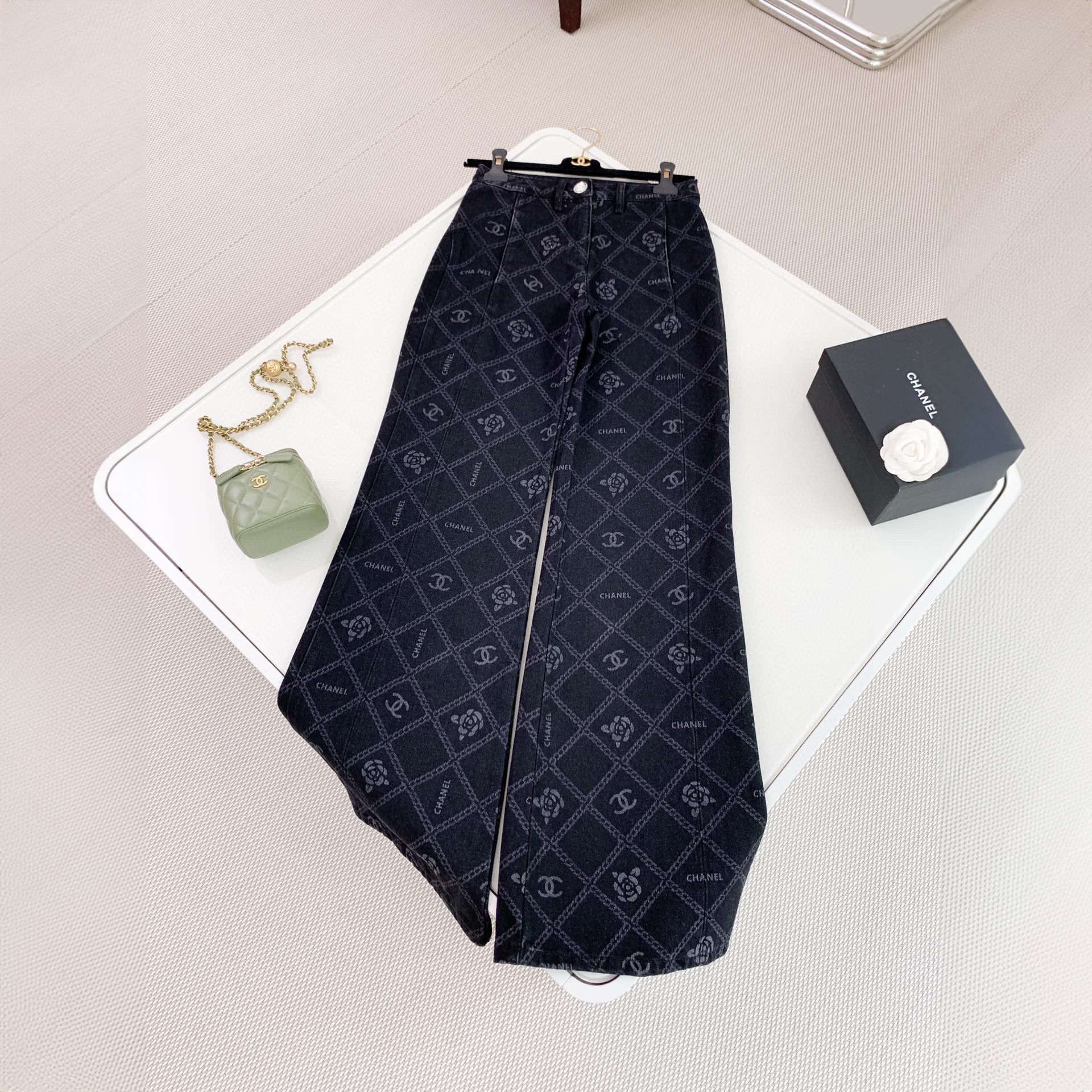 Chanel NIGO Black Printed Fashion Pants #nigo21644