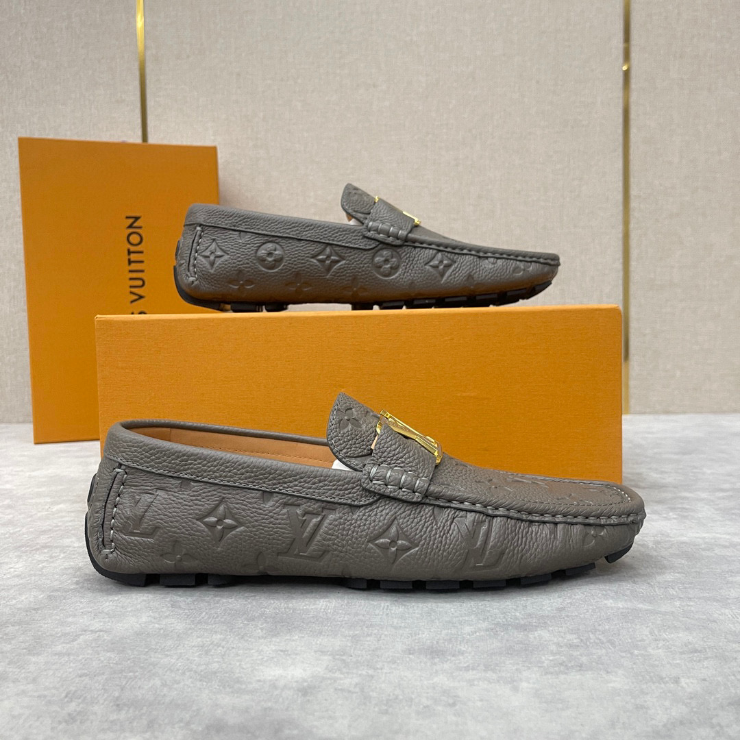 Louis Vuitton NIGO Leather Dark Grain Logo Muller Shoes #nigo94279