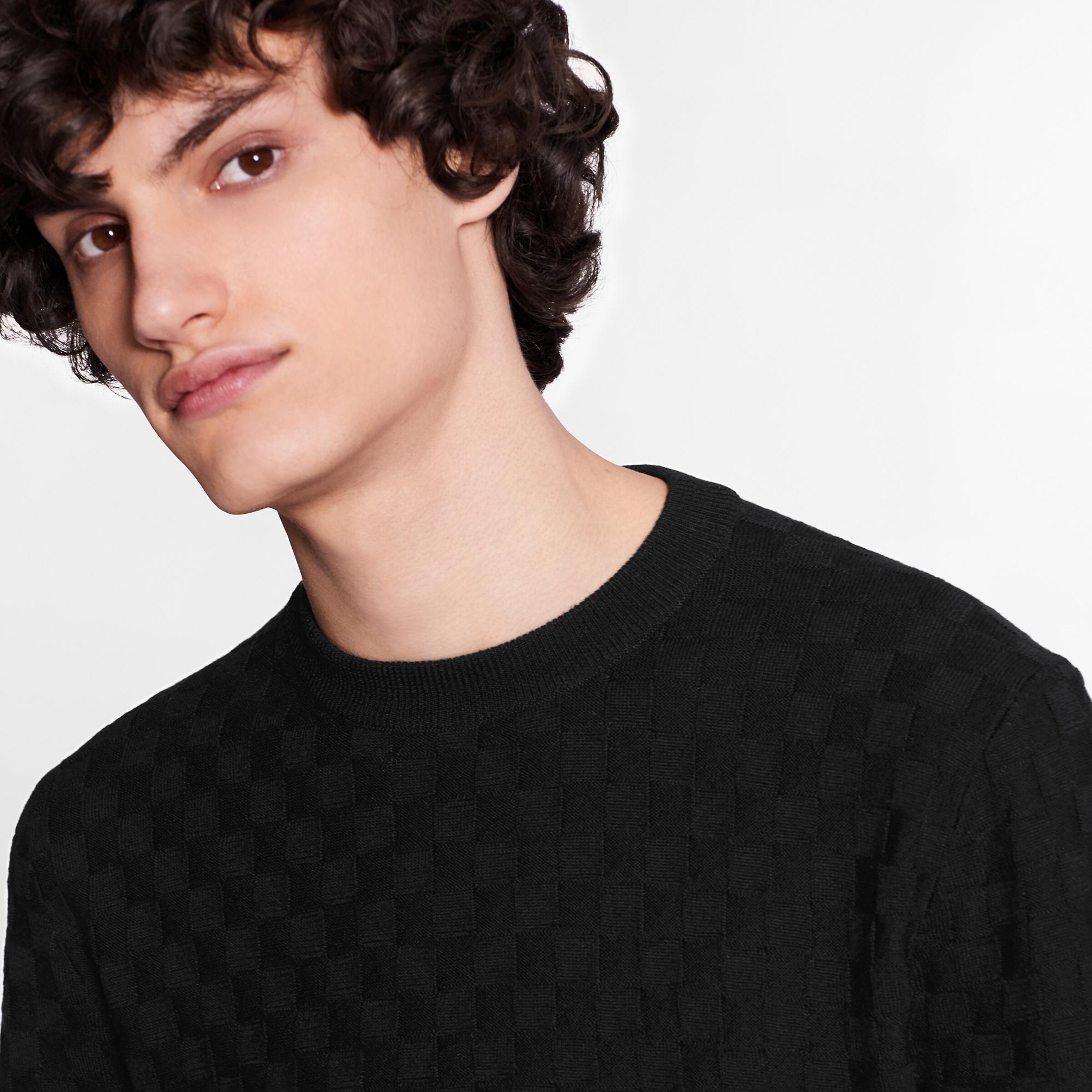 Louis Vuitton NIGO Knitted Black Plaid Pullover Sweater #nigo96174