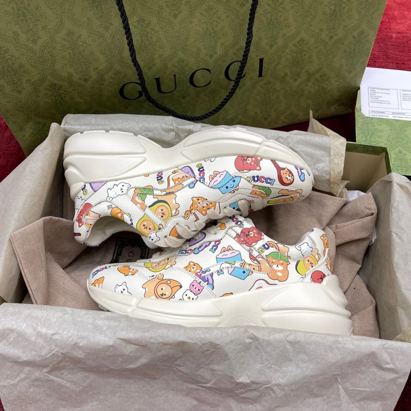 Gucci NIGO White Thick Soled Dad Sports Casual Shoes #nigo57362