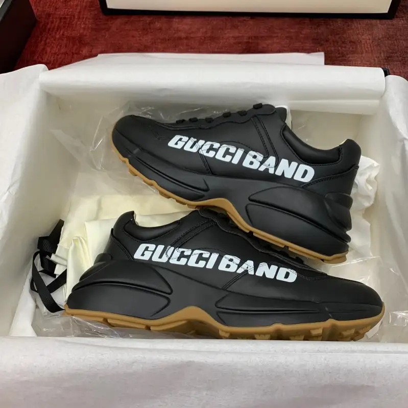 Gucci NIGO Black Leather Low Top Sports Casual Shoes #nigo8469