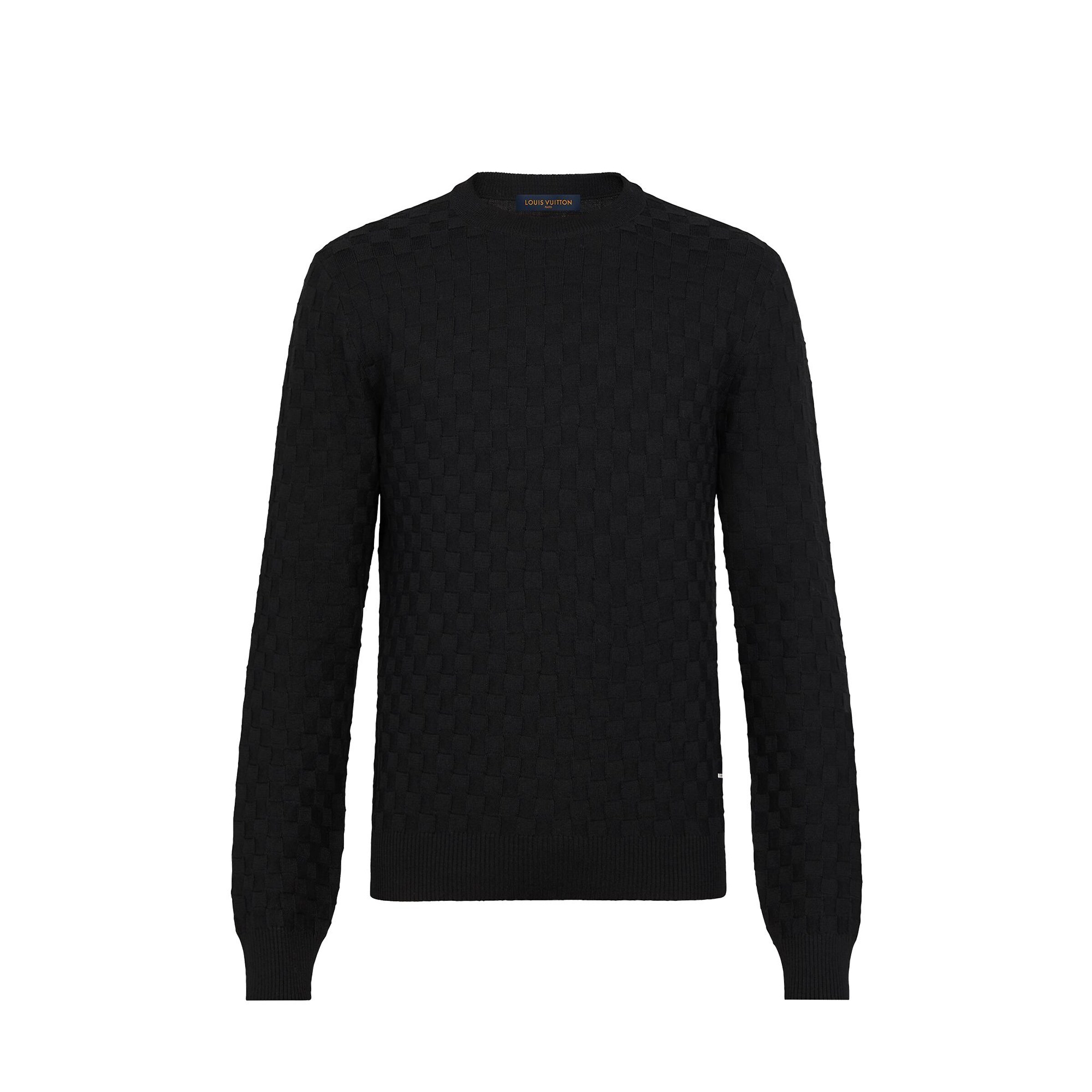 Louis Vuitton NIGO Knitted Black Plaid Pullover Sweater #nigo96174