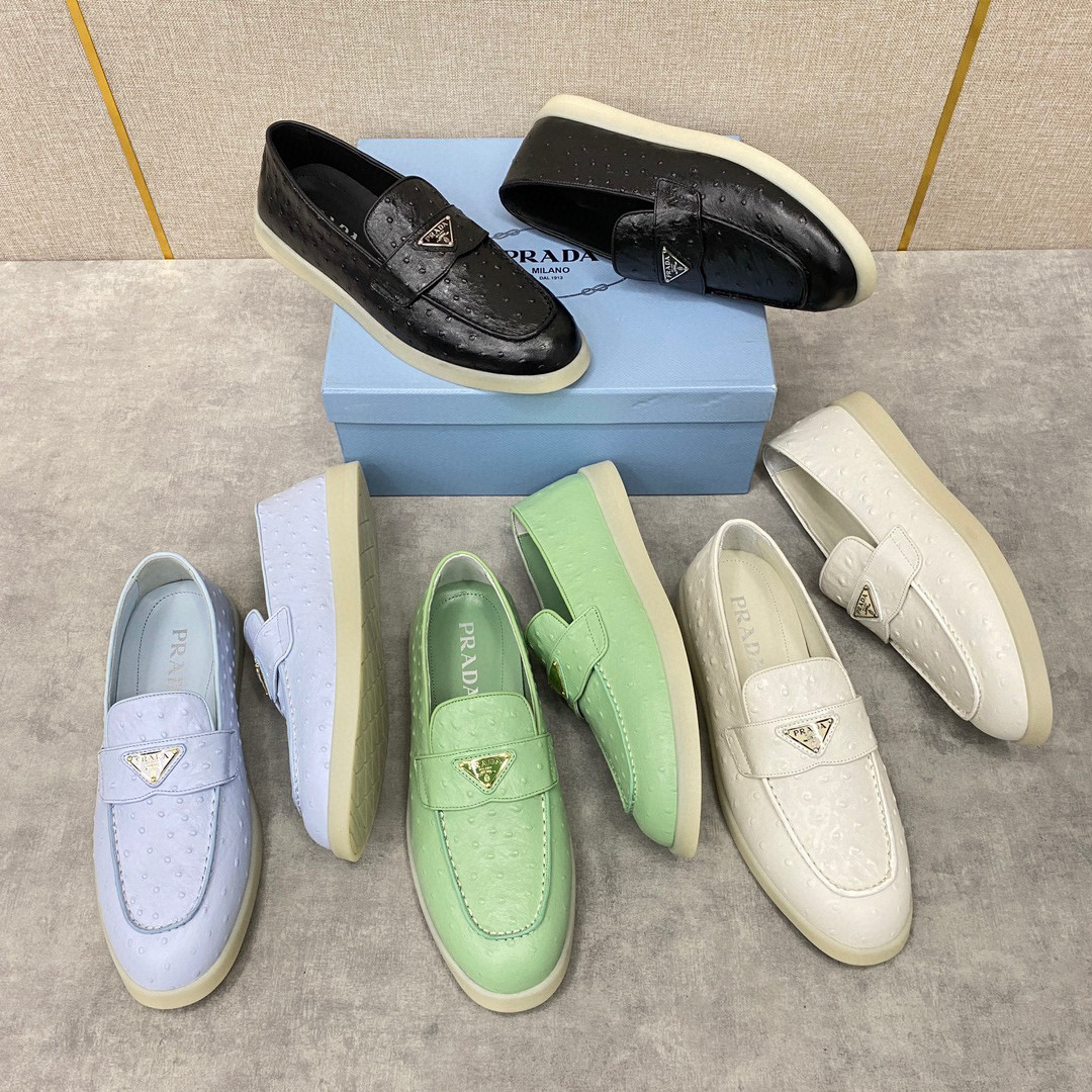 Prada NIGO Leather Hollowed Out Bean Shoes #nigo57776