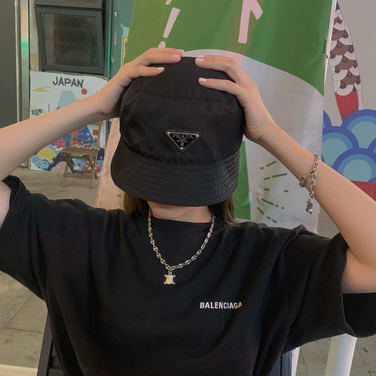 Celine NIGO Silver Diamond Chain Necklace Accessories #nigo56933