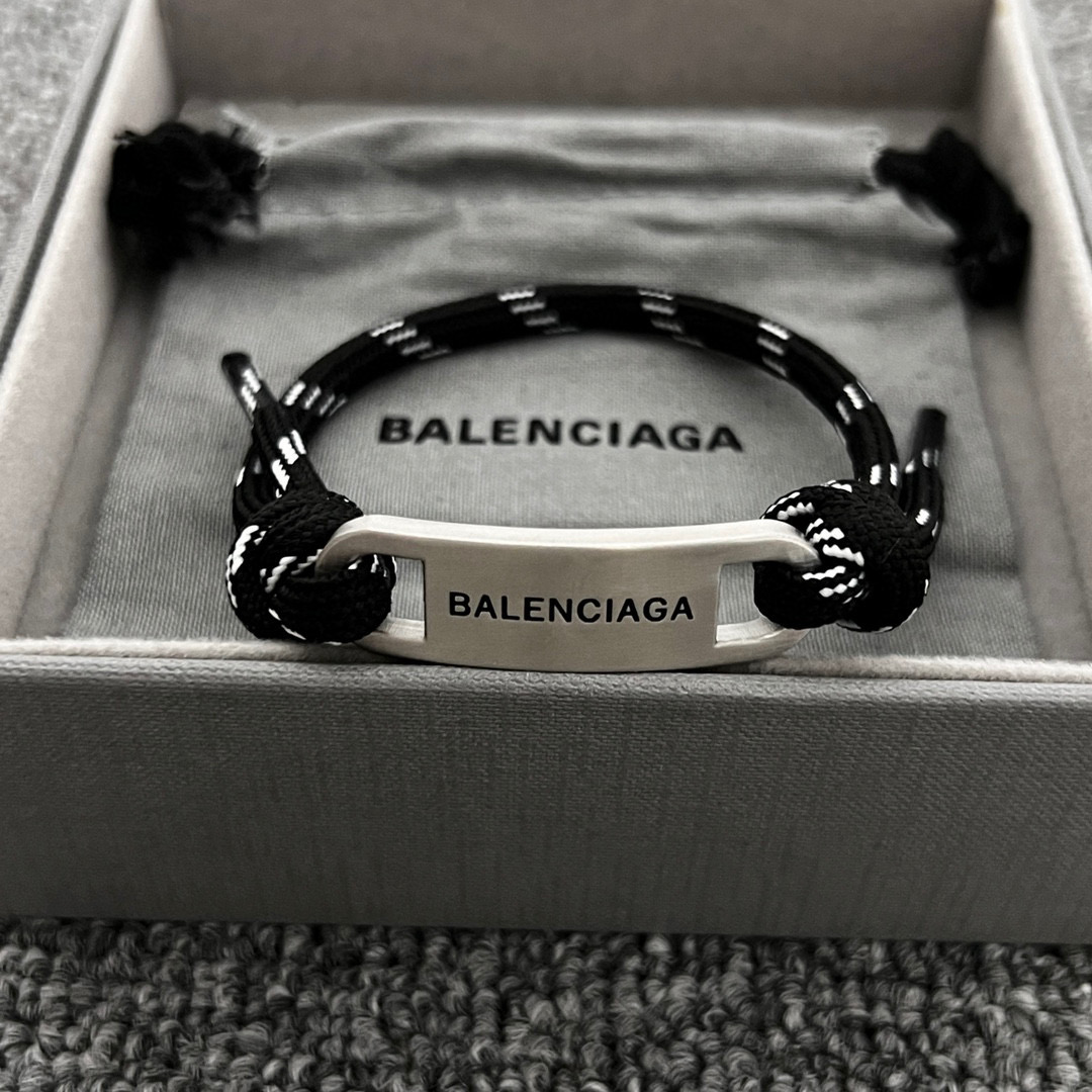 BALENCIAGA Refined Steel Drawcord Bracelet Accessories Jewelry #nigo82426