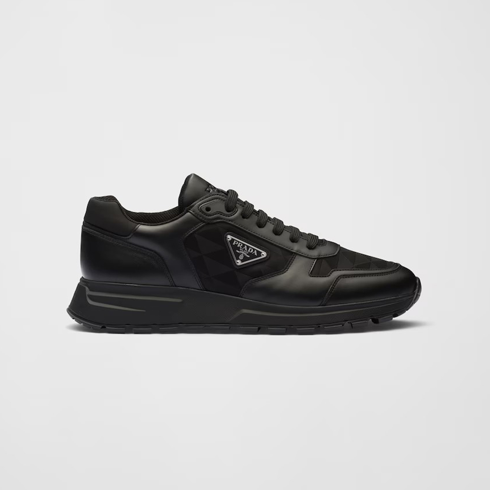 Prada Leather Nylon Patchwork Short Top Sneakers Shoes #nigo96191