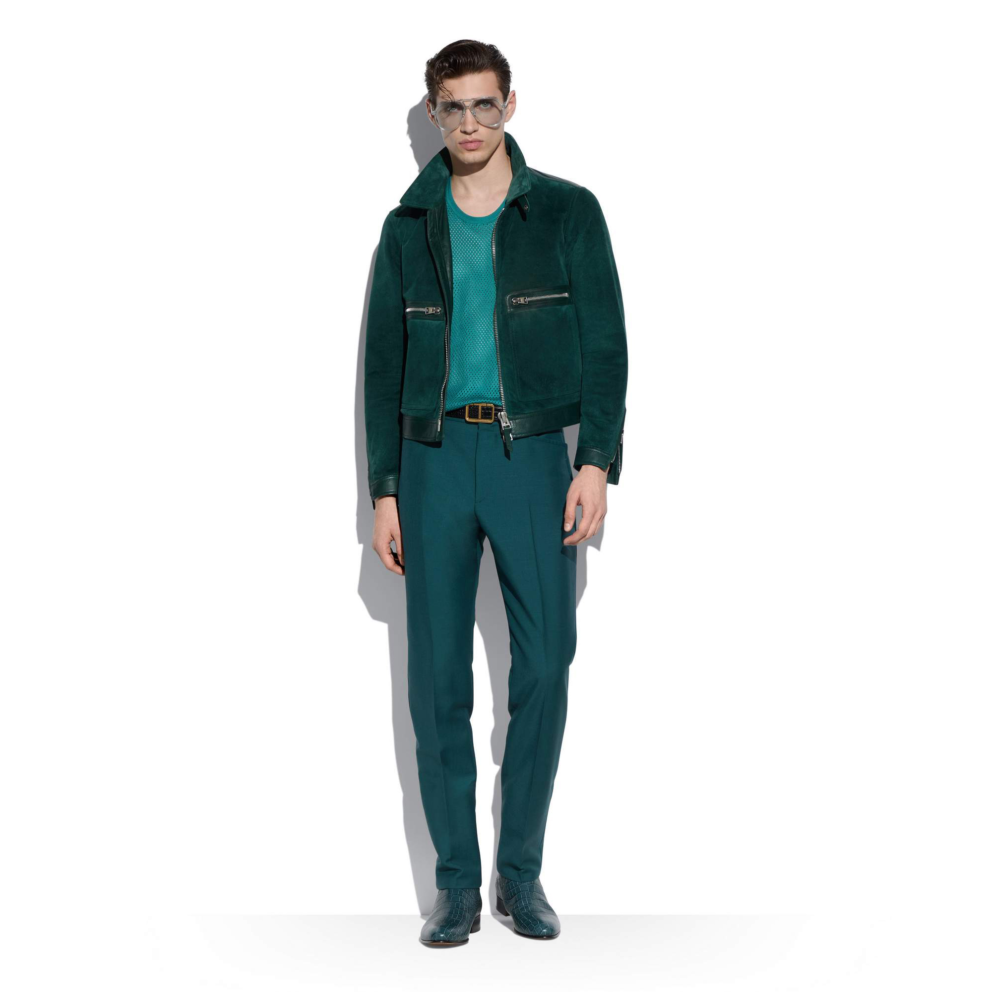 Tom Ford Suede Zip Lapel Jacket #nigo96185