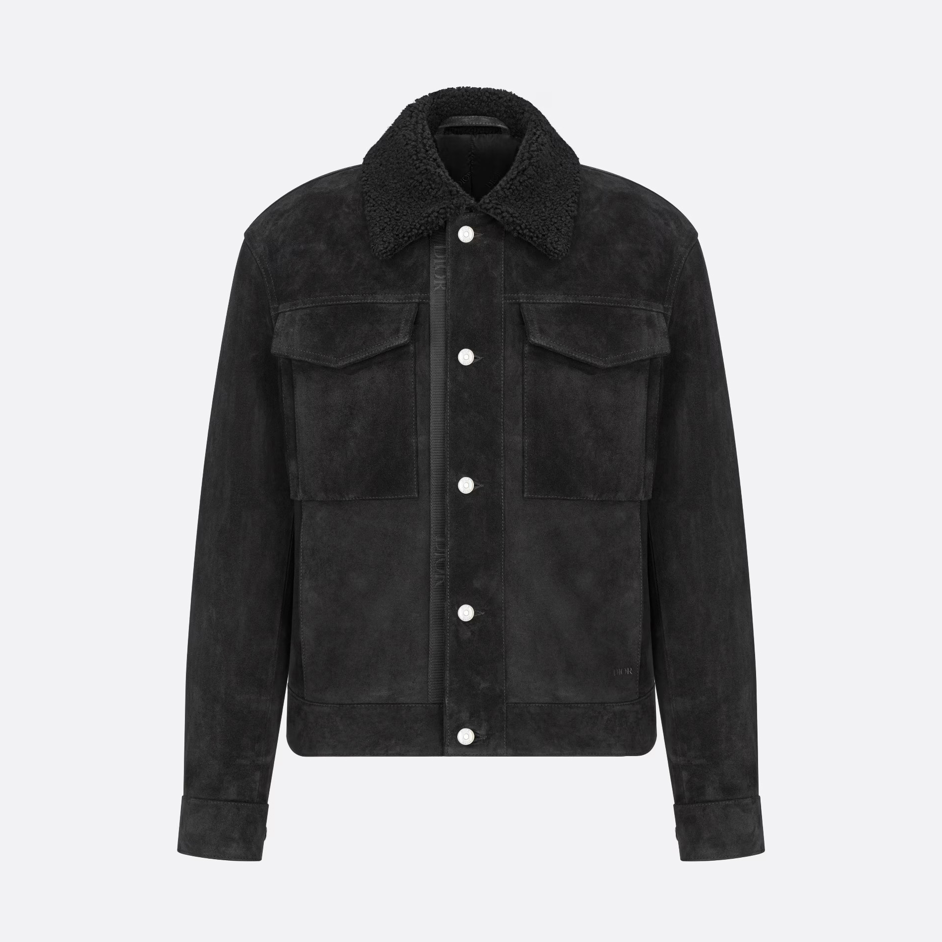 Dior Men's Winter Jacket With Fur Collar And Tweed Leather Stitching #nigo96189