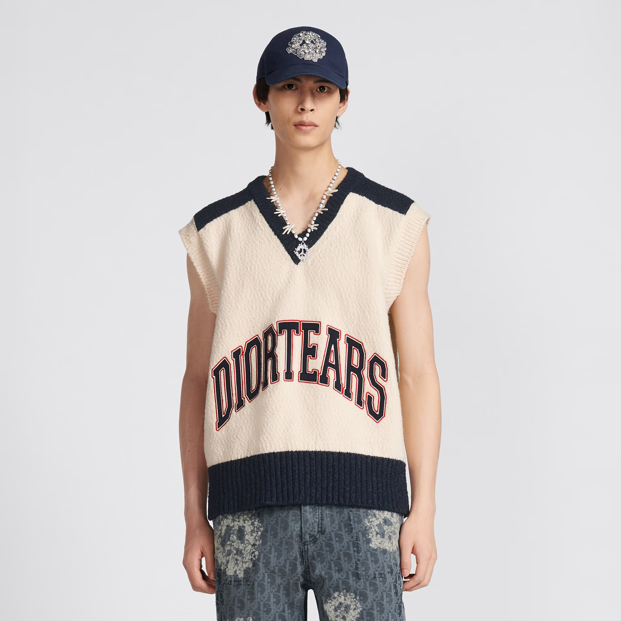 Dior Cotton V-neck Sleeveless Jumper #nigo96198