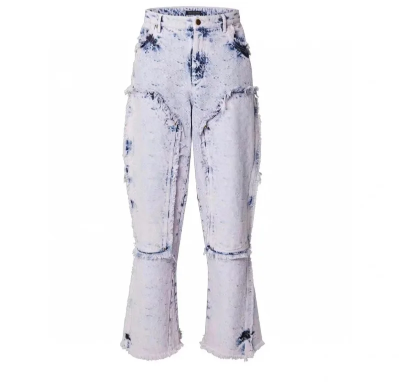 LouisVuitton NIGO Man Spring and autumn light color long jeans pants #nigo94176