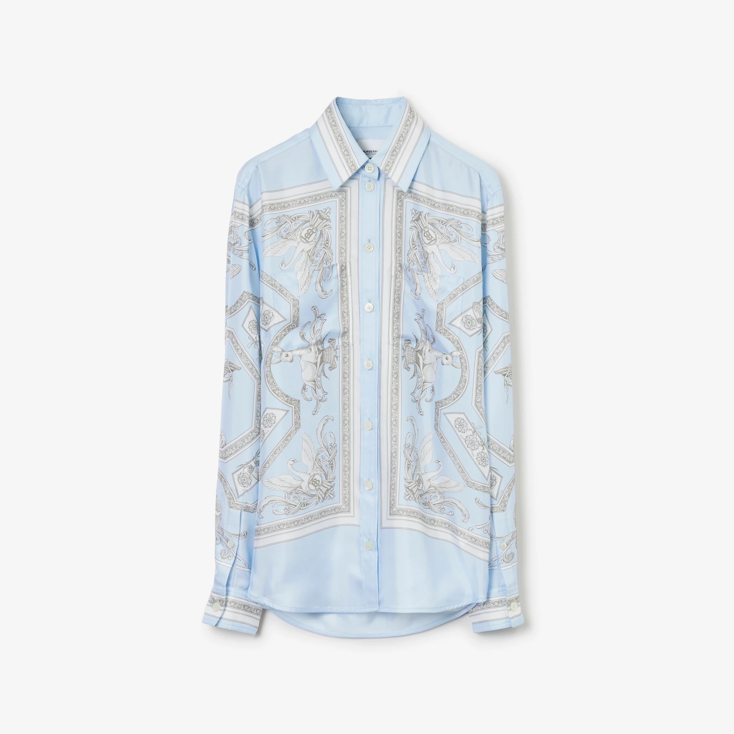 Burberry Long Sleeved Printed Buttoned Shirt #nigo21663