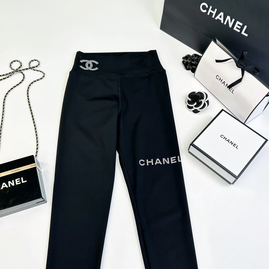 Chanel Tight Fitting Black Sport Shark Pants #nigo21682