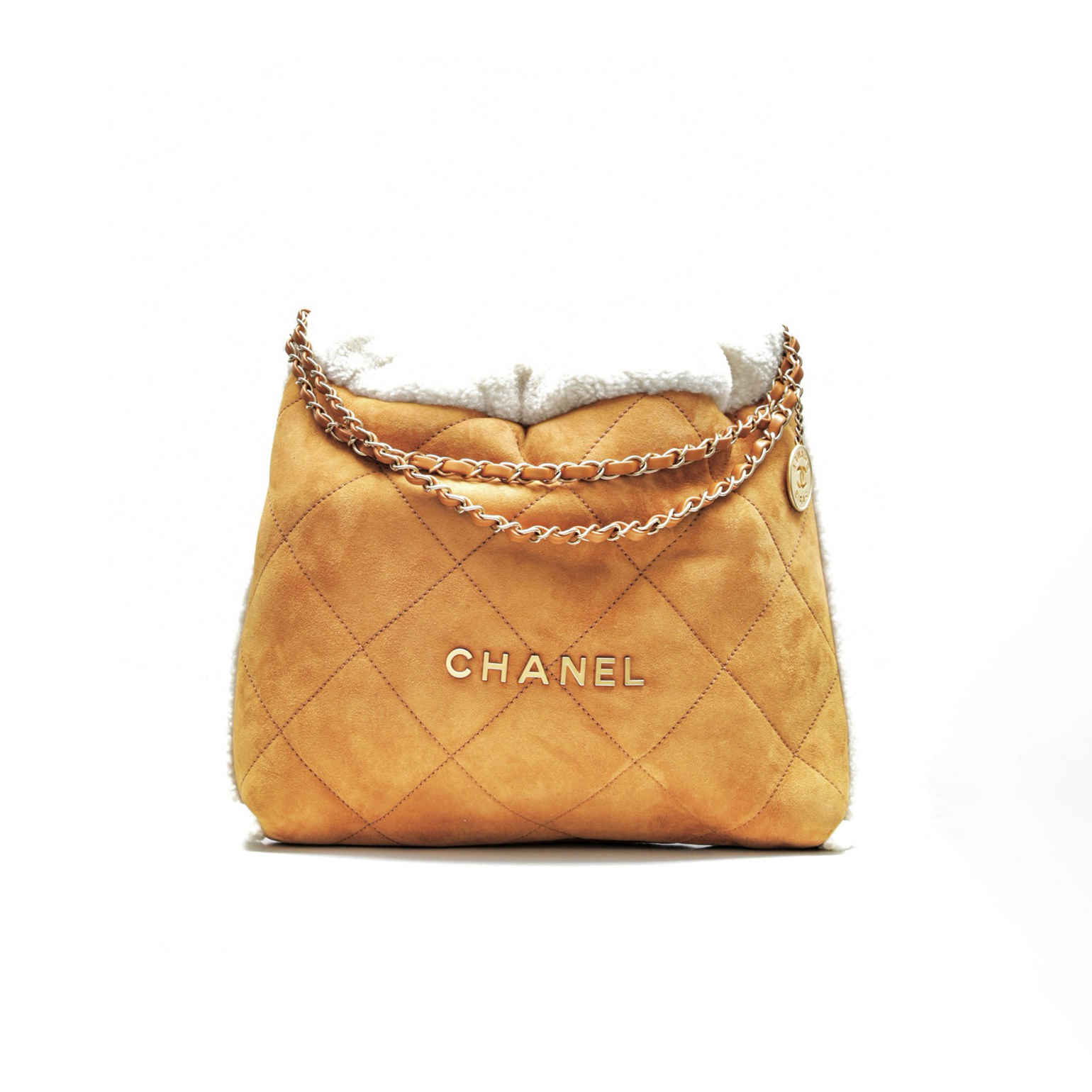 Chanel Lamb Hair Splicing Chain Crossbody Bag #nigo21673