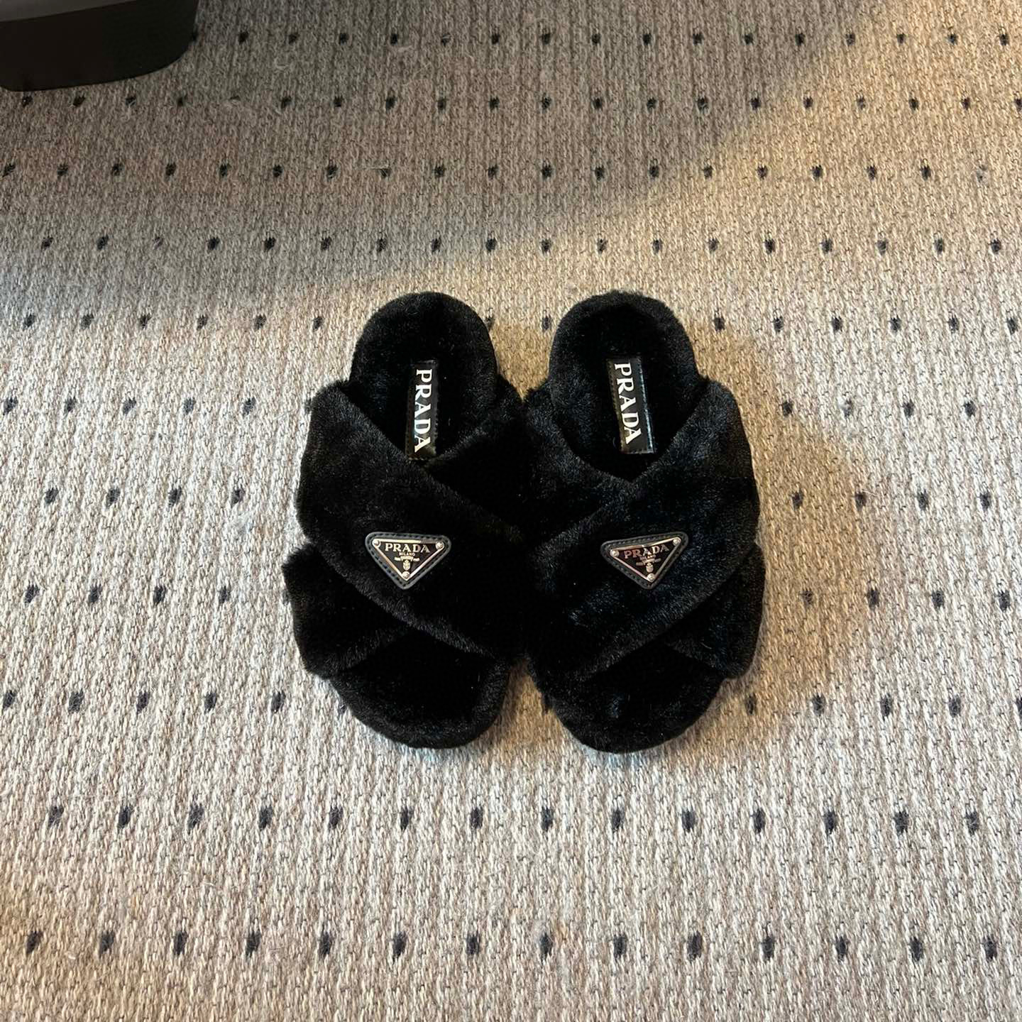 Prada Flat Bottomed Plush Outdoor Slippers #nigo21674
