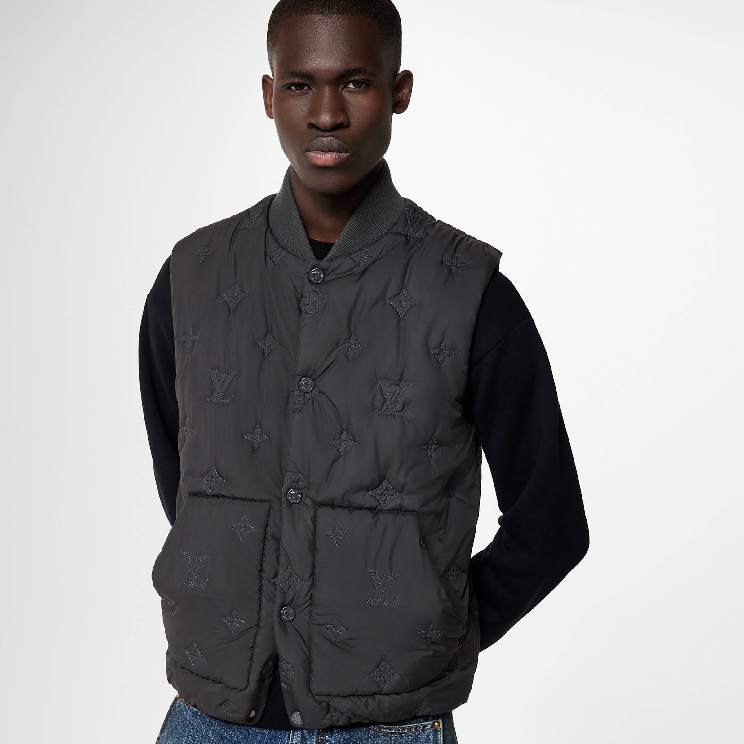 Louis Vuitton Sleeveless Puffer Down Vest Jacket #nigo96235