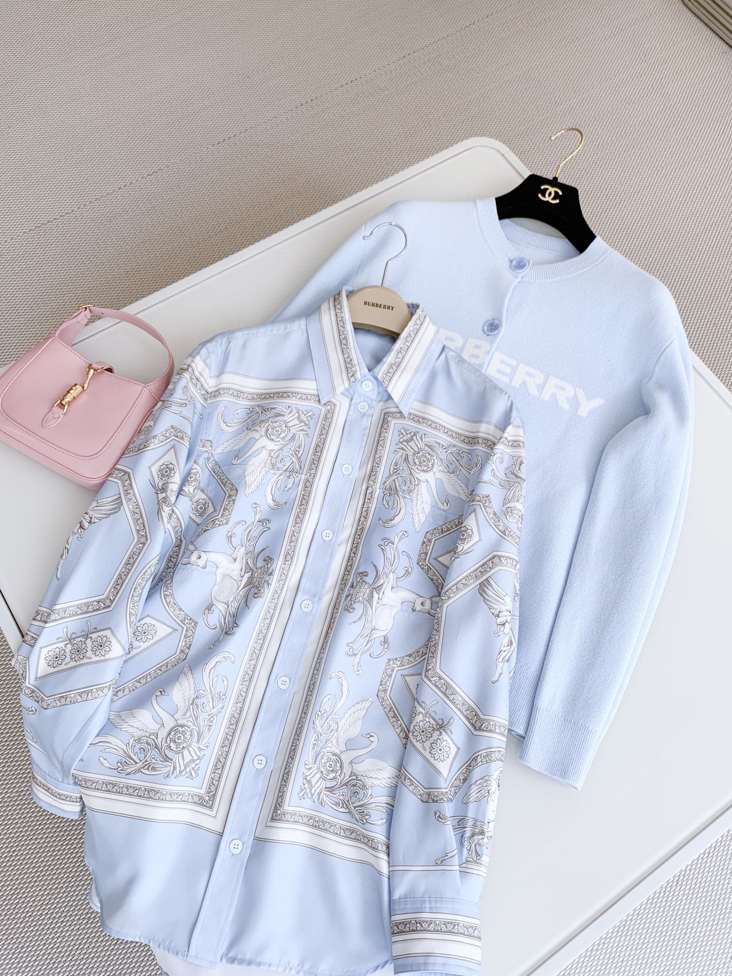 Burberry Long Sleeved Printed Buttoned Shirt #nigo21663