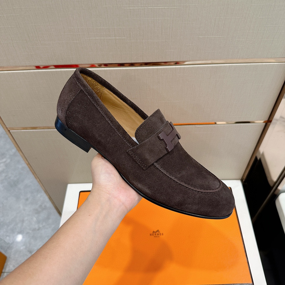 Hermes Parise Canvas Suede Casual Shoes #nigo21688