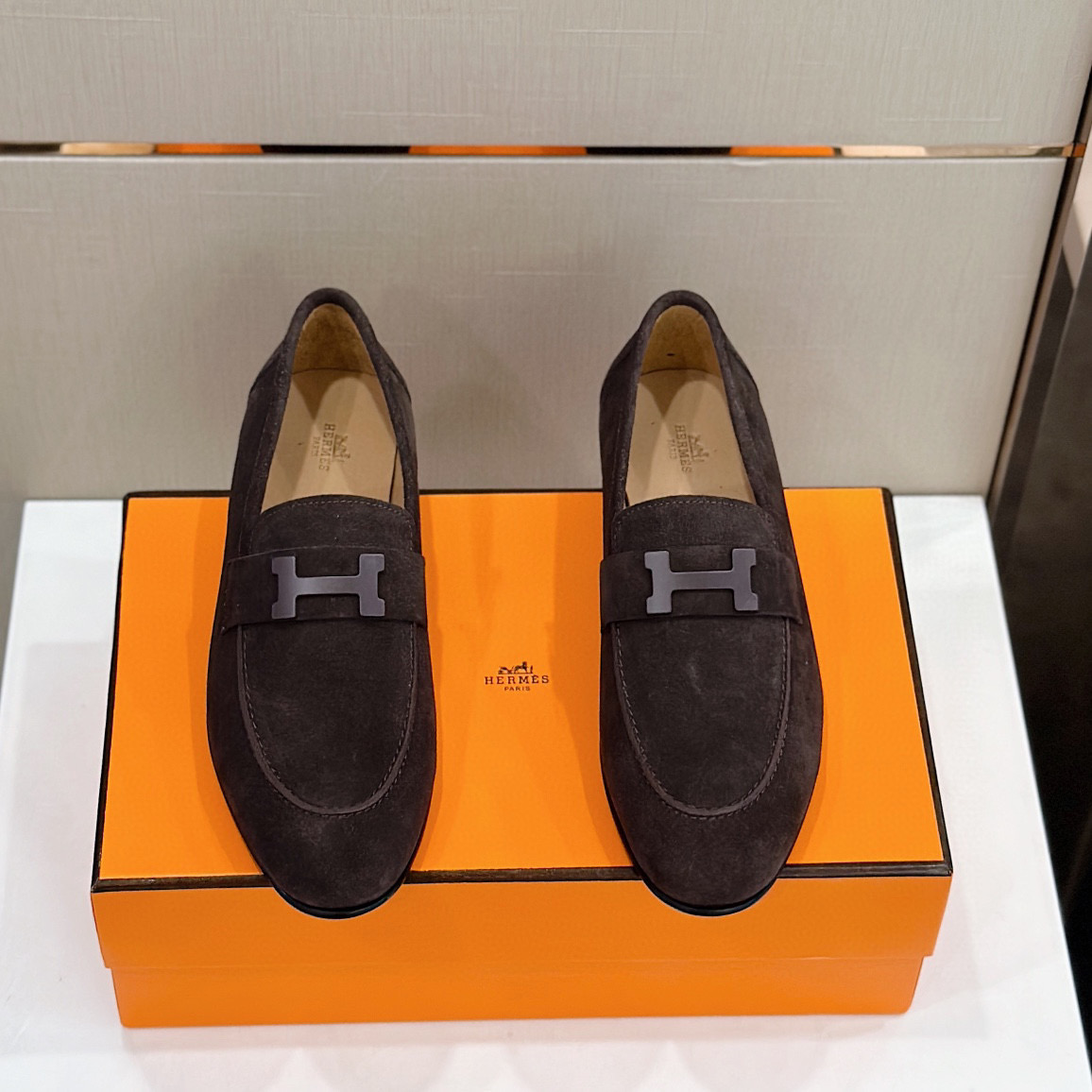 Hermes Parise Canvas Suede Casual Shoes #nigo21688