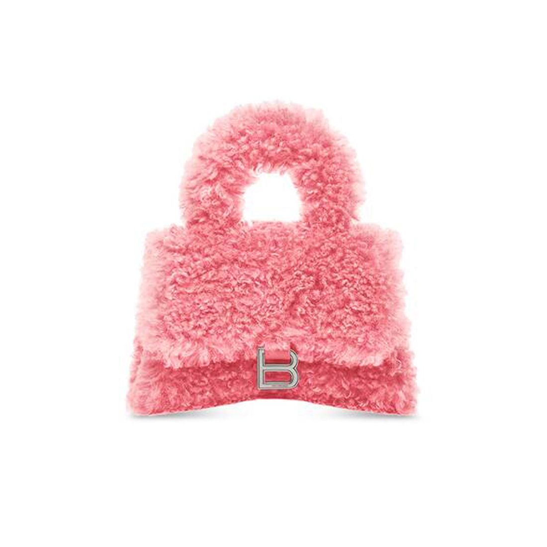 Balenciaga Hourglass Lamb Hair Hand Carrying Crossbody Shoulder Bag #nigo21693