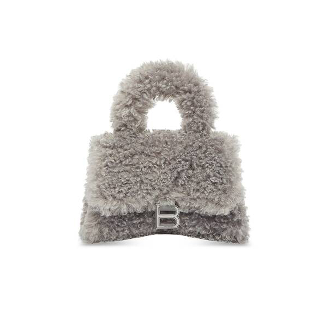 Balenciaga Hourglass Lamb Hair Hand Carrying Crossbody Shoulder Bag #nigo21693