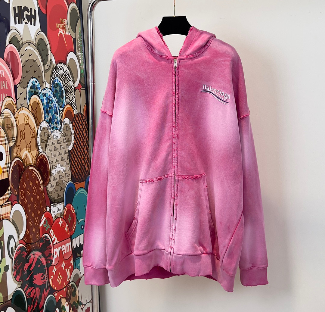Balenciaga Washed Zip Hooded Jacket #nigo96252
