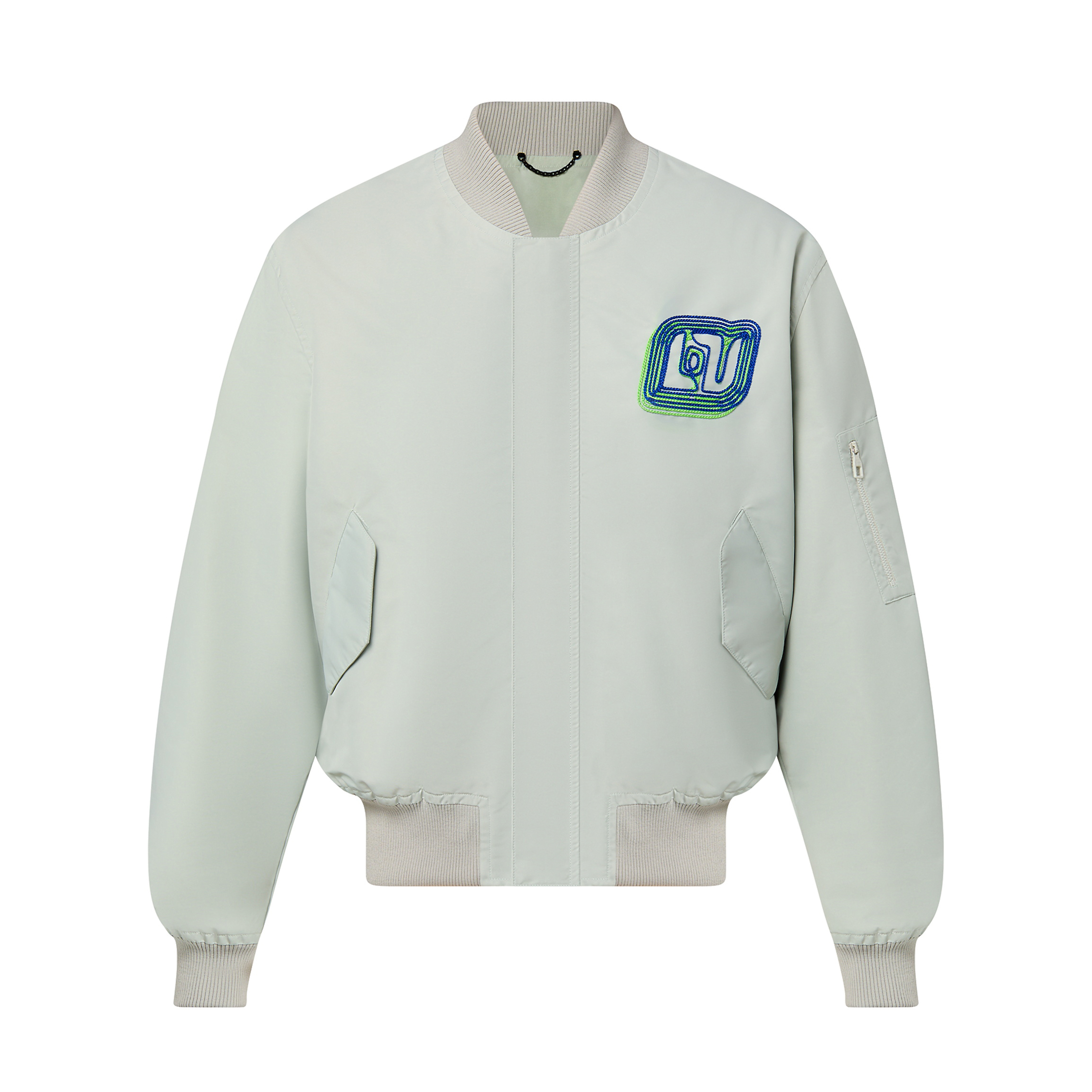 Louis Vuitton Embroidered Labeled Bomber Aviator Jacket #nigo96256