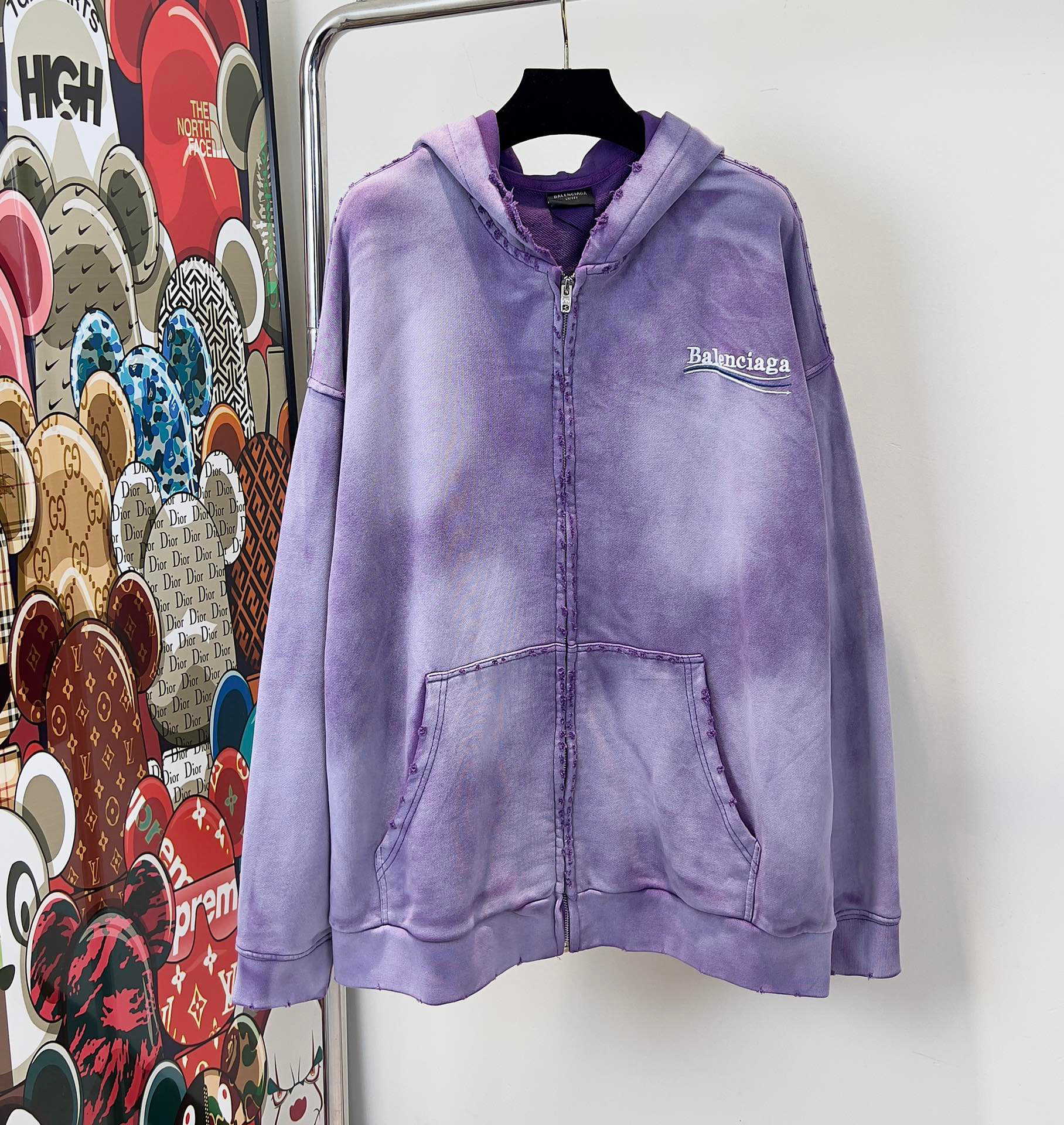 Balenciaga Washed Zip Hooded Jacket #nigo96252