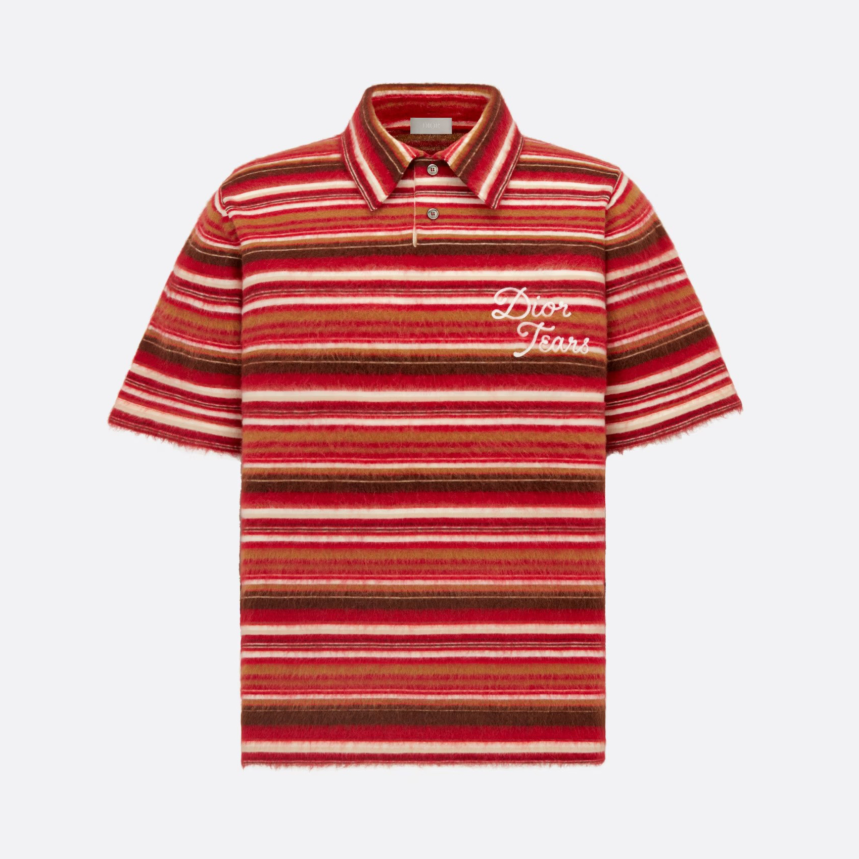 Dior Tears Polo Shirt Red Striped Short Sleeved T-shirt #nigo96239