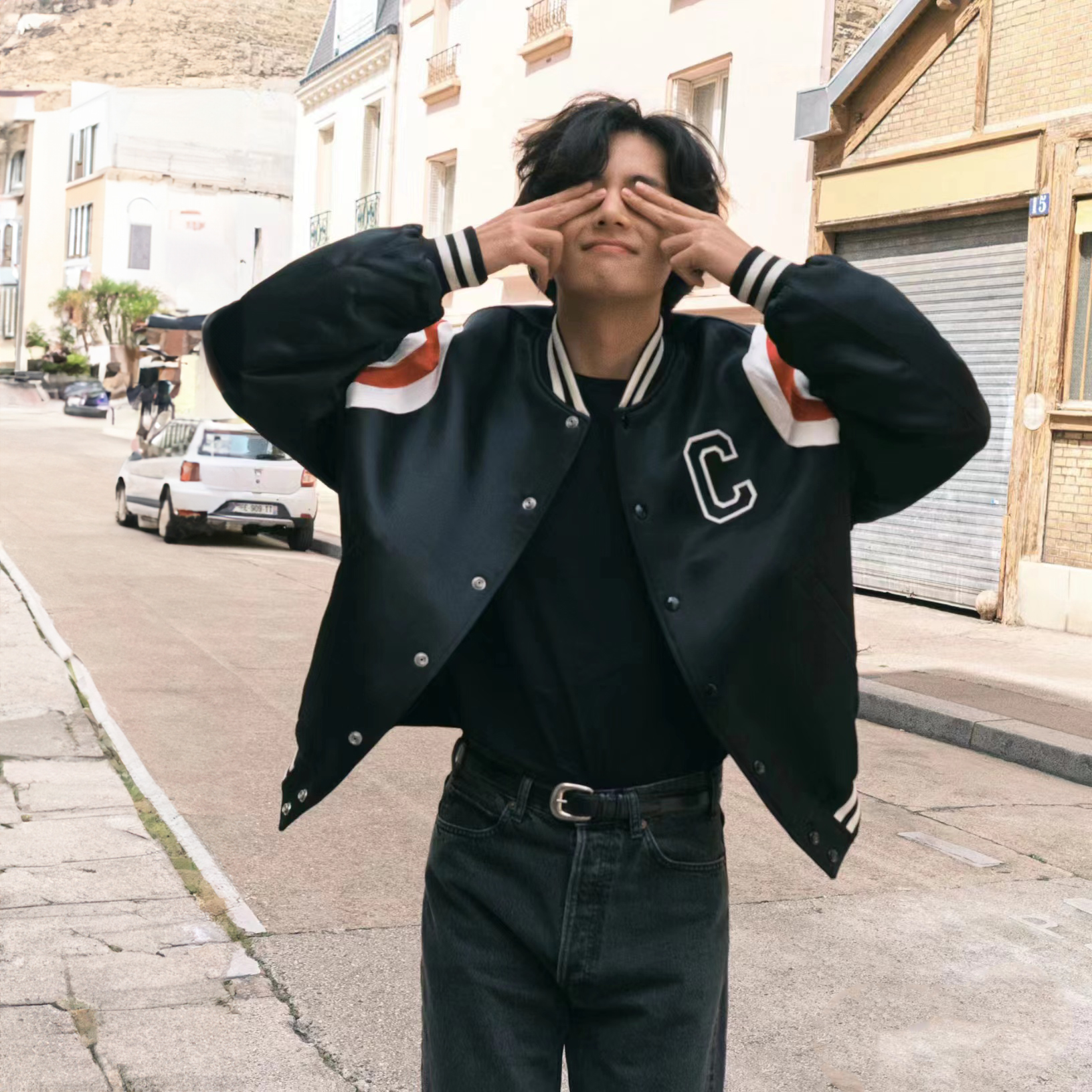 Celine Bomber Jacket In Thick Satin Pilot Zipper #nigo96238