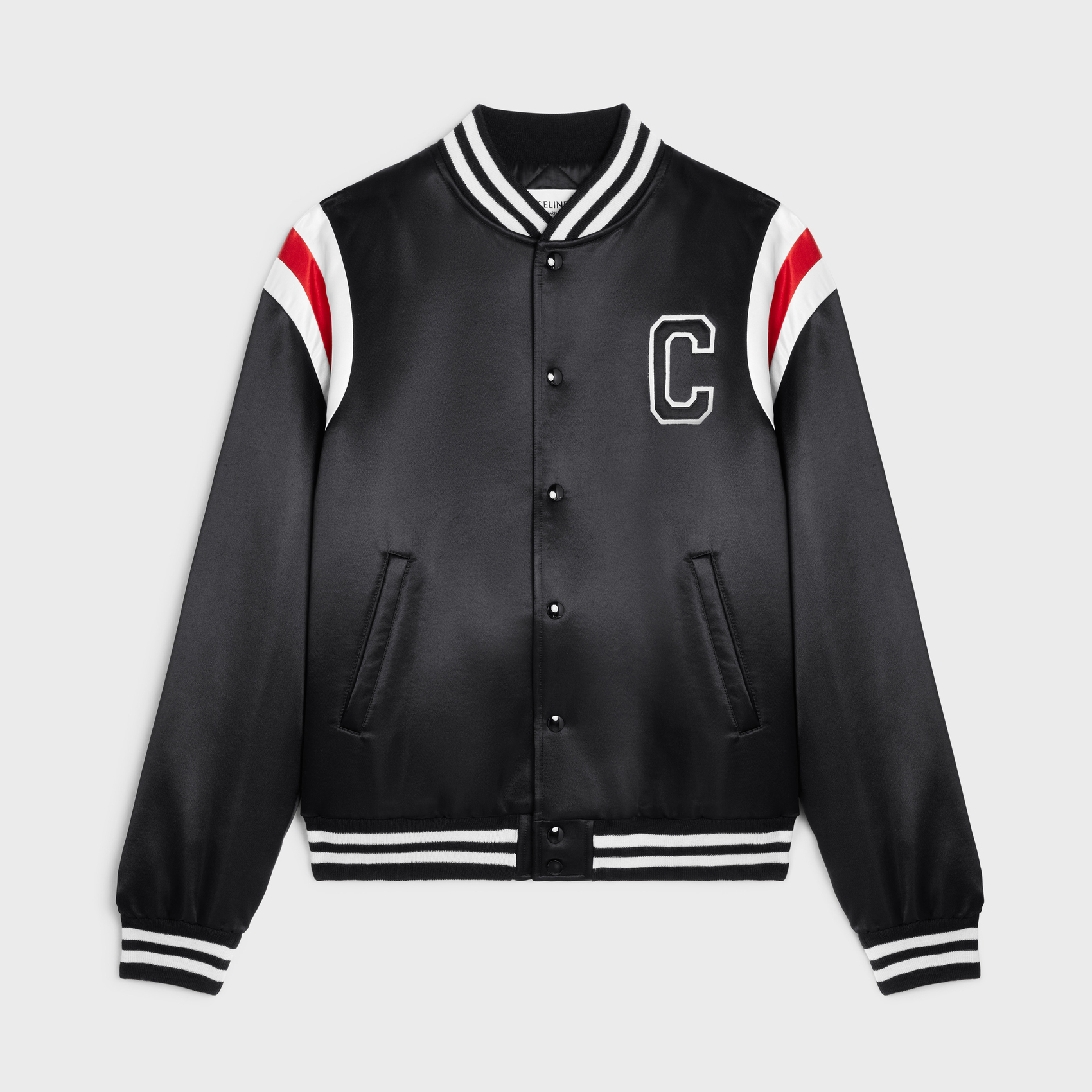 Celine Bomber Jacket In Thick Satin Pilot Zipper #nigo96238