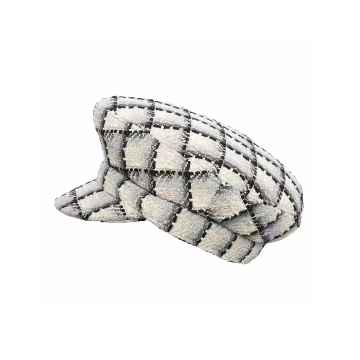 Chanel Fall And Winter With Tweed Plaid Duck Tongue Beret #nigo96255
