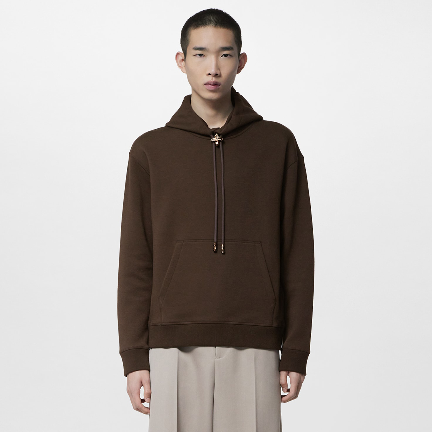 Louis Vuitton Monogram Flower Stopper Cotton Hoodie Drawstring Hooded Sweatshirt Pullover #nigo96251