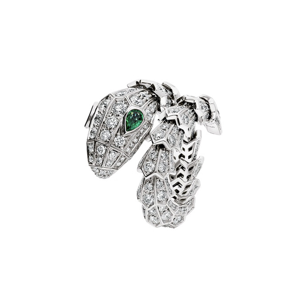 Bvlgari Serpenti Snake Ring With Diamonds #nigo96266