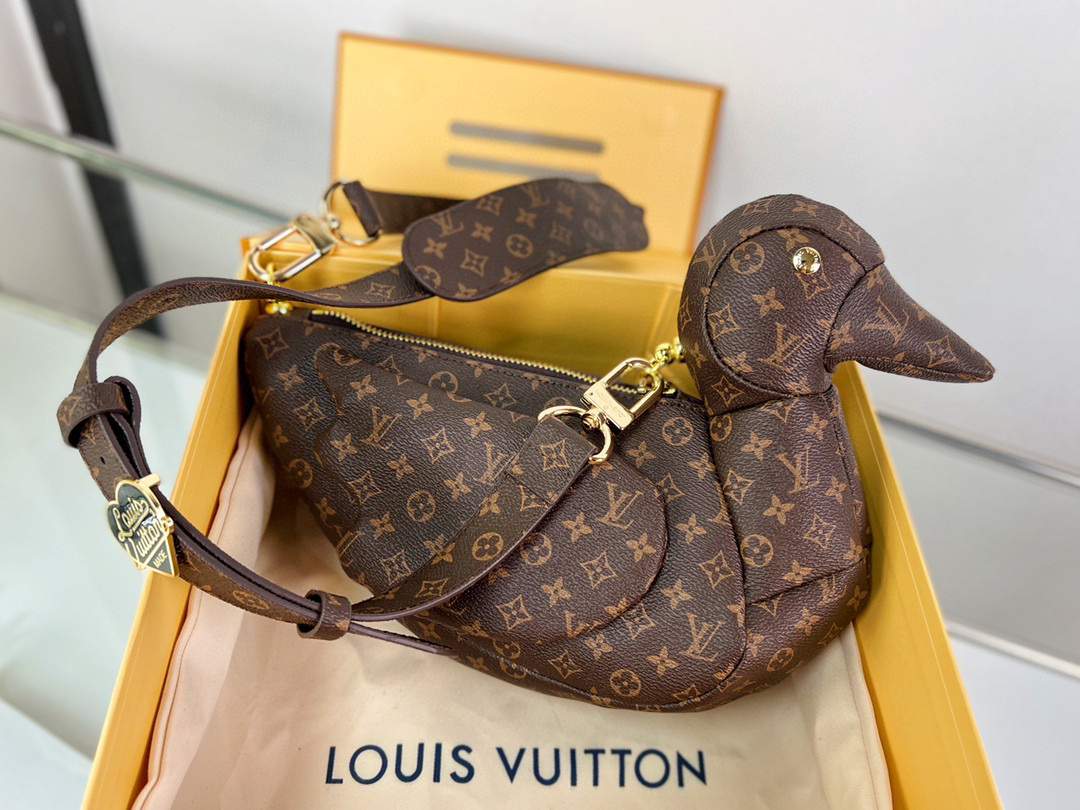 Louis Vuitton Leather Duck Bag Messenger Bags #nigo4656