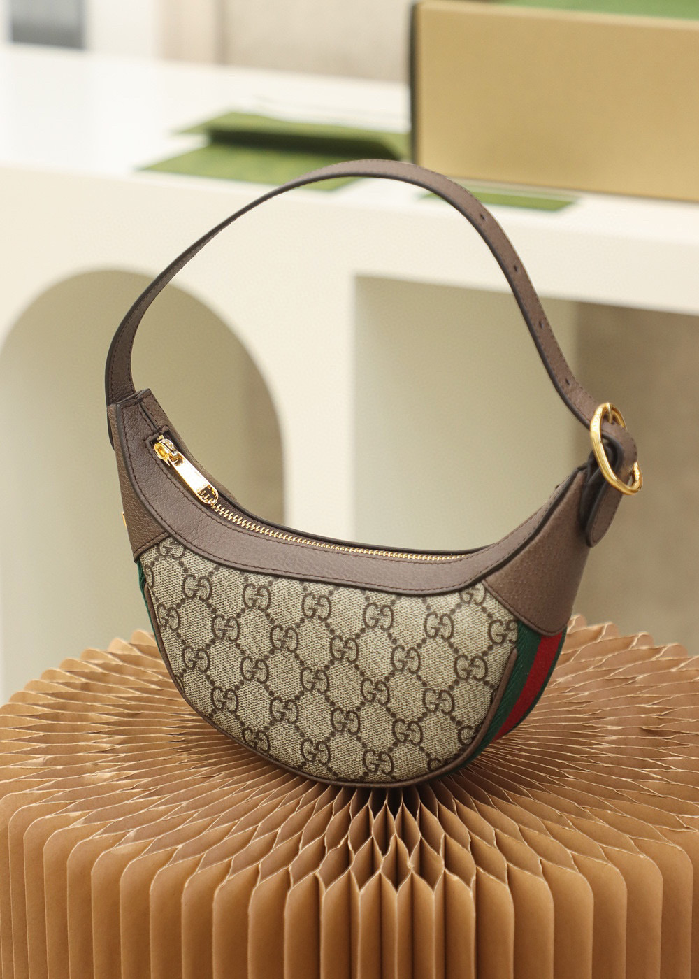 GUCCI Ophidia Crescent Handbag Bag Bags #nigo8129
