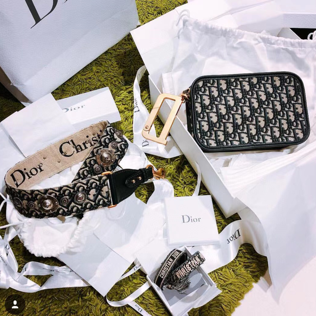 Dior Oblique Canvas Logo Print Lanyard Clutch Bag Bags #nigo54169