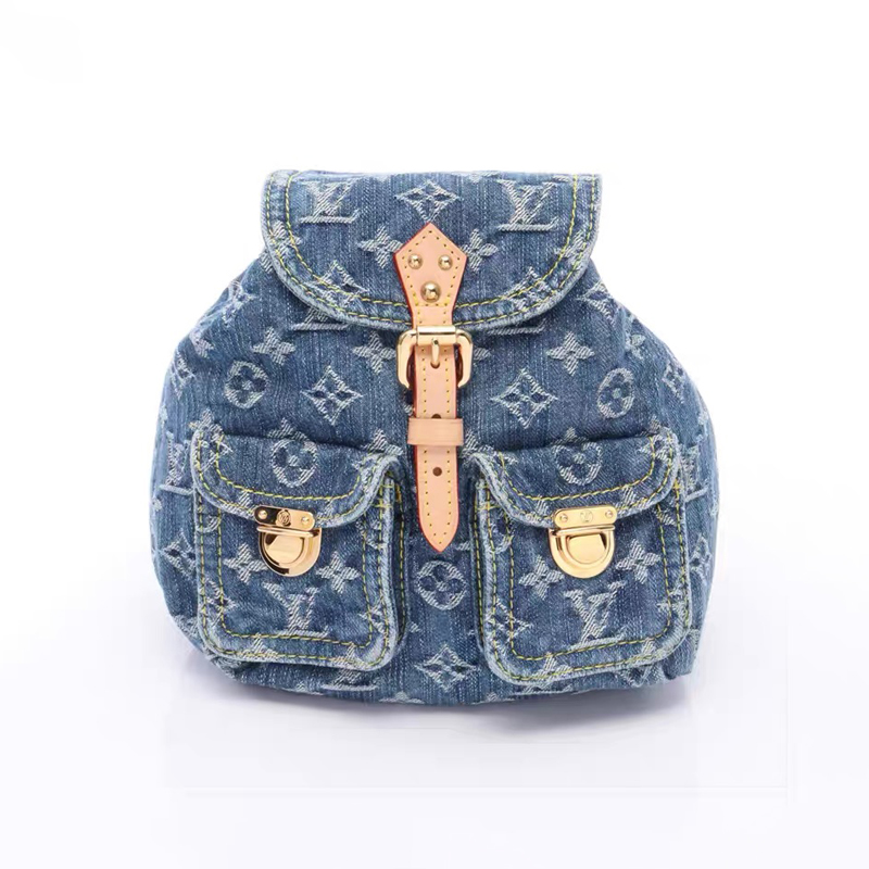 Louis Vuitton NIGO Denim Backpack Mountaineering Bag With Preppy Style #nigo54768