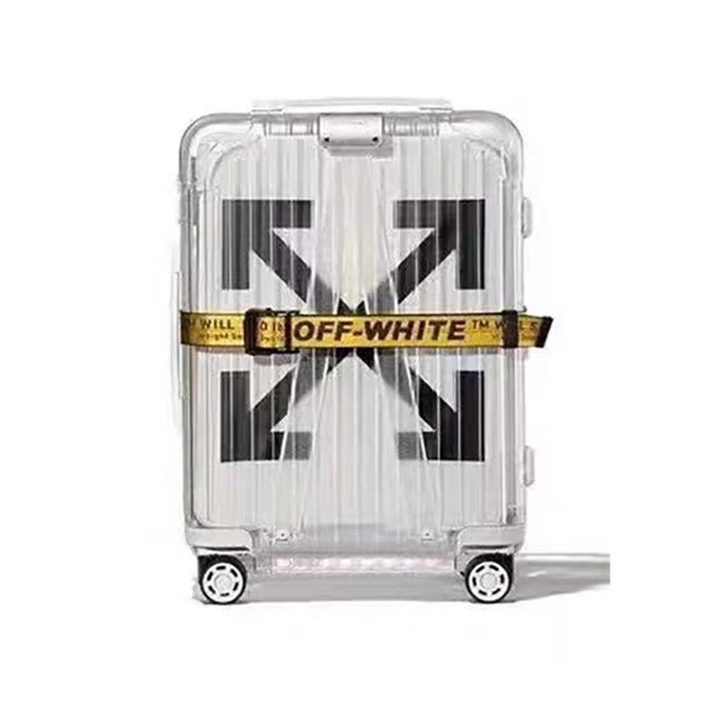 OFF-WHITE X RIMOWA Transparent Trolley Case Suitcase Travel Bags Bag Shipping Box #nigo51887